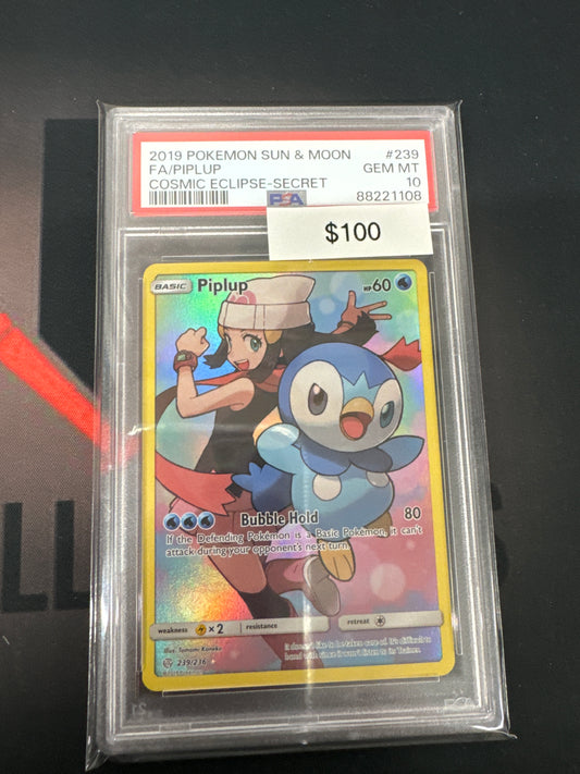 Pokemon Piplup 239/236 secret PSA 10