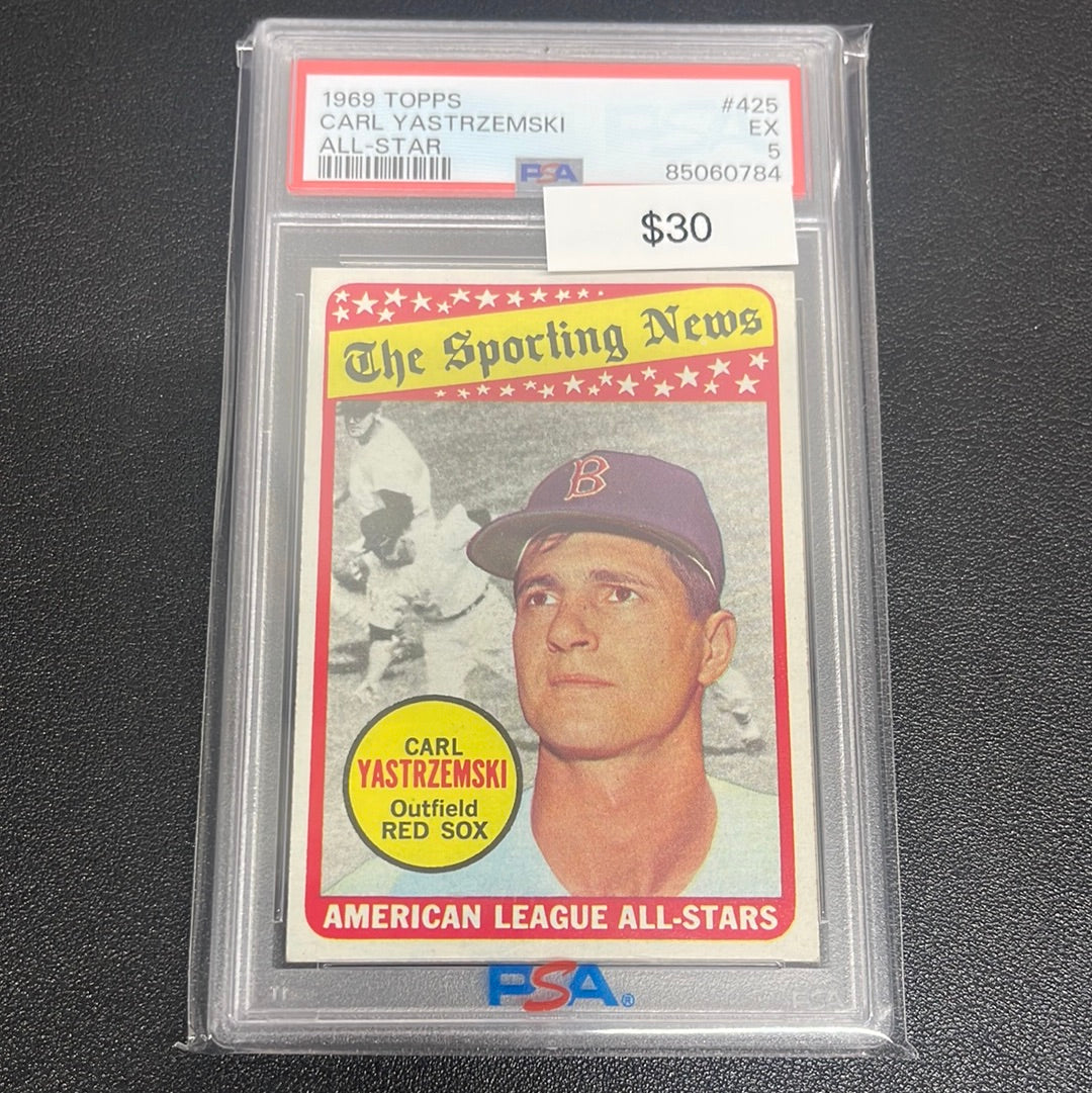 1969 MLB Topps Carl Yastrzemski All-Star PSA 5