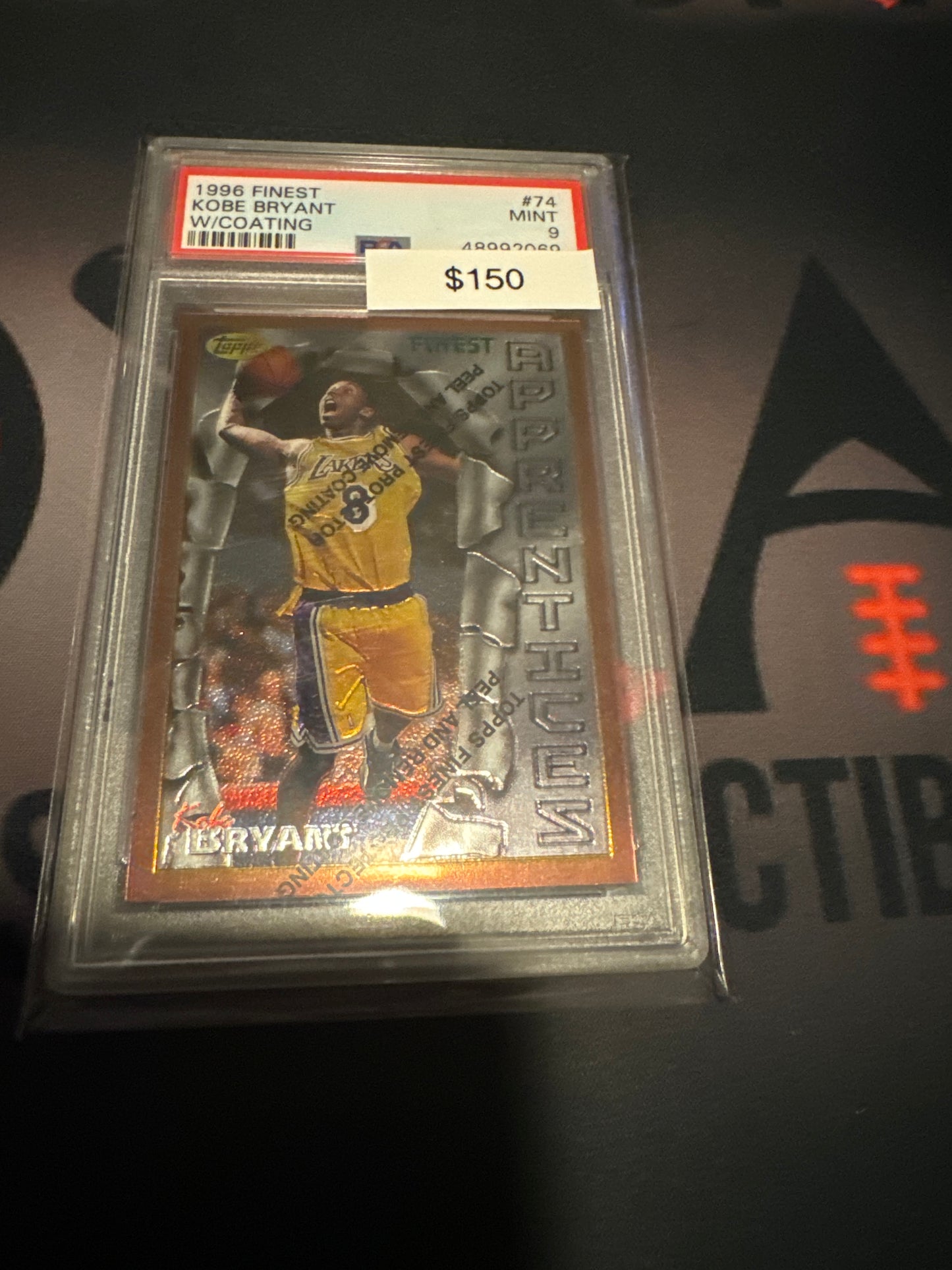 1996 Finest Kobe Bryant with coating PSA 9