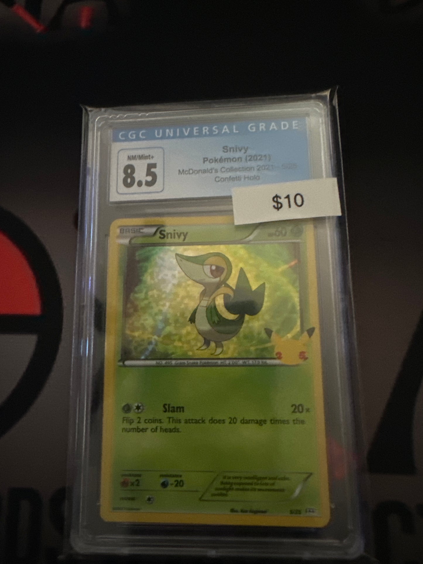 Pokemon Snivy 5/25 McDonald’s CGC 8.5