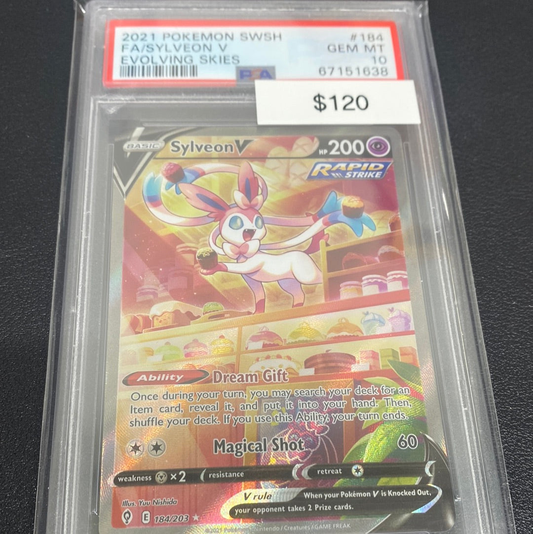 Pokémon Sylveon V 184/203 PSA 10