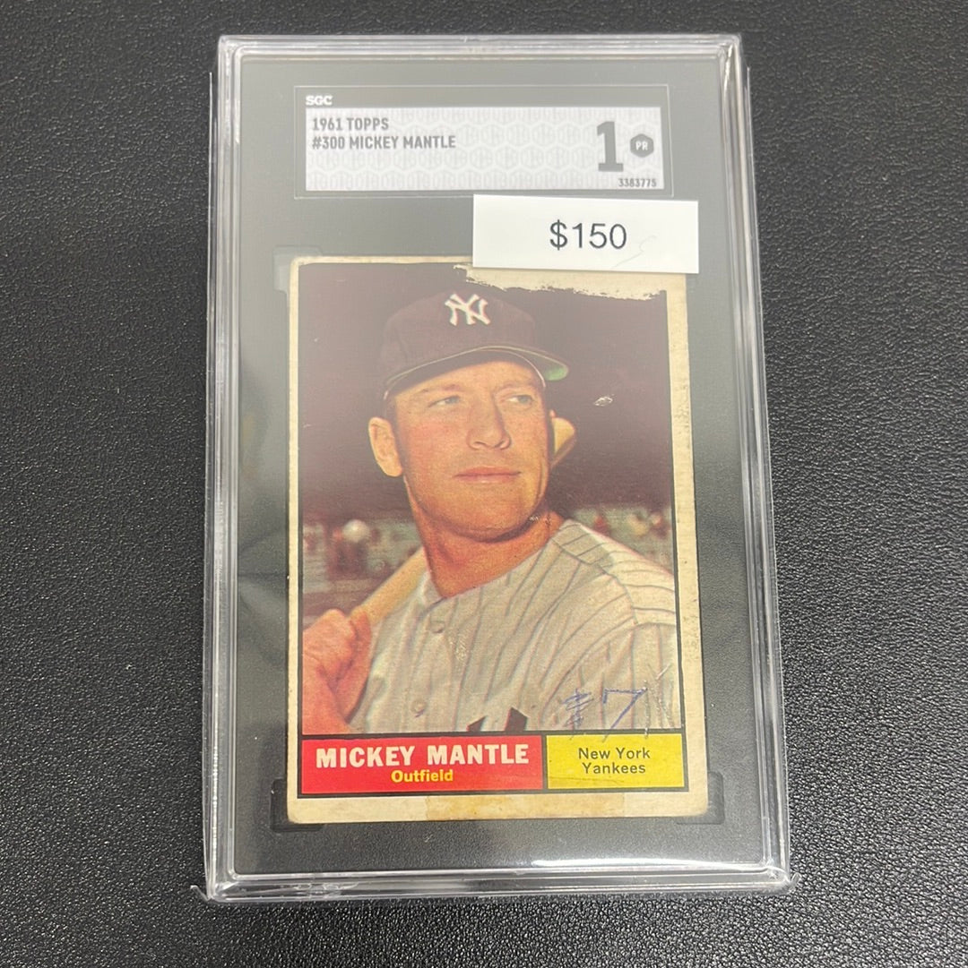 1961 MLB Topps Mickey Mantle SGC 1