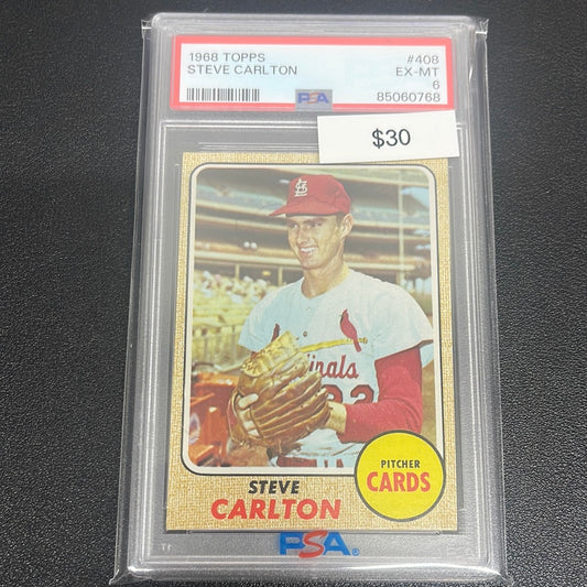 1968 MLB Topps Steve Carlton PSA 6