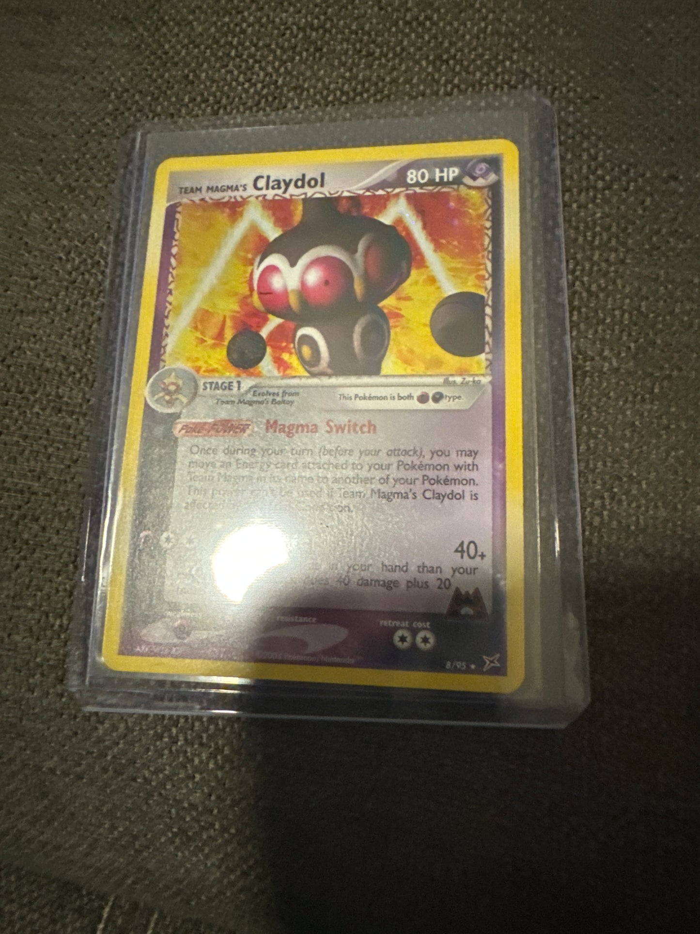 Pokemon Team Magma’s Claydol holo 8/95