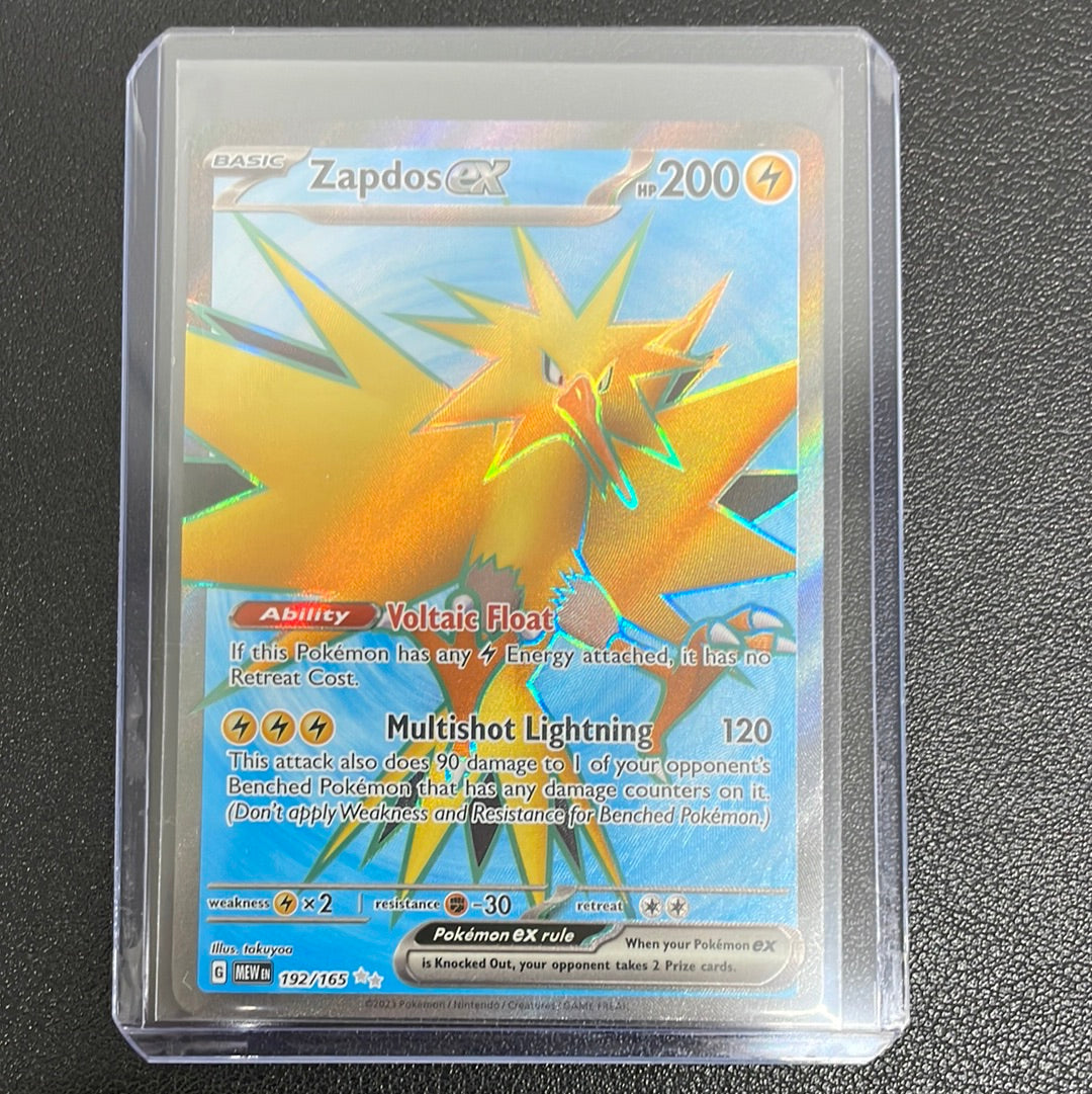 Pokémon Zapdos ex Full Art (151) 192/165