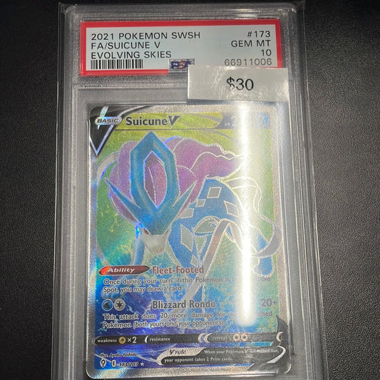 Pokémon Suicune V 173/203 PSA 10