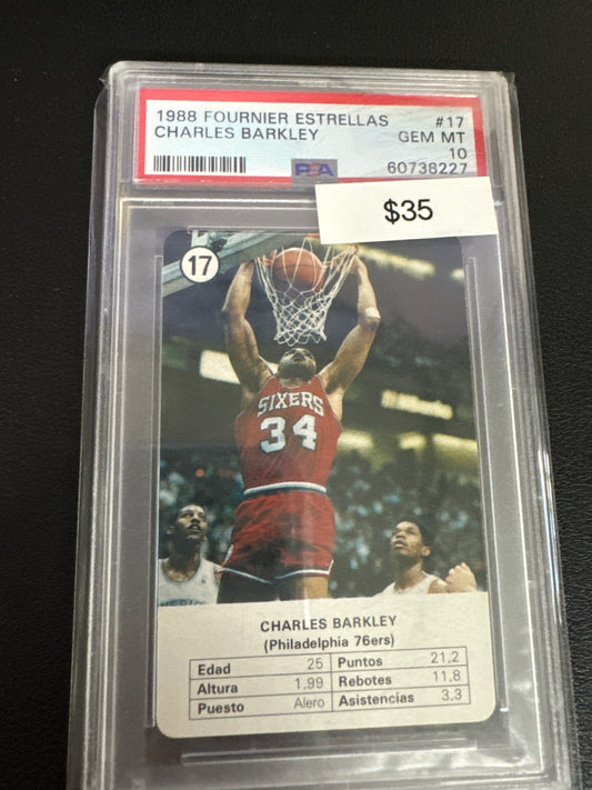 1988 Fournier Estrellas Charles Barkley PSA 10