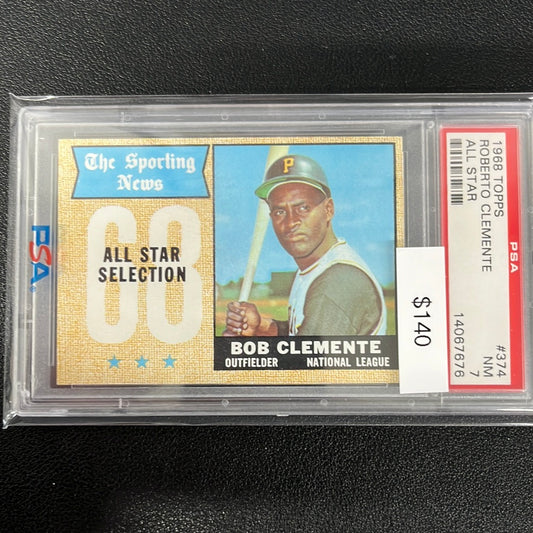 1968 Topps Roberto Clemente PSA 7