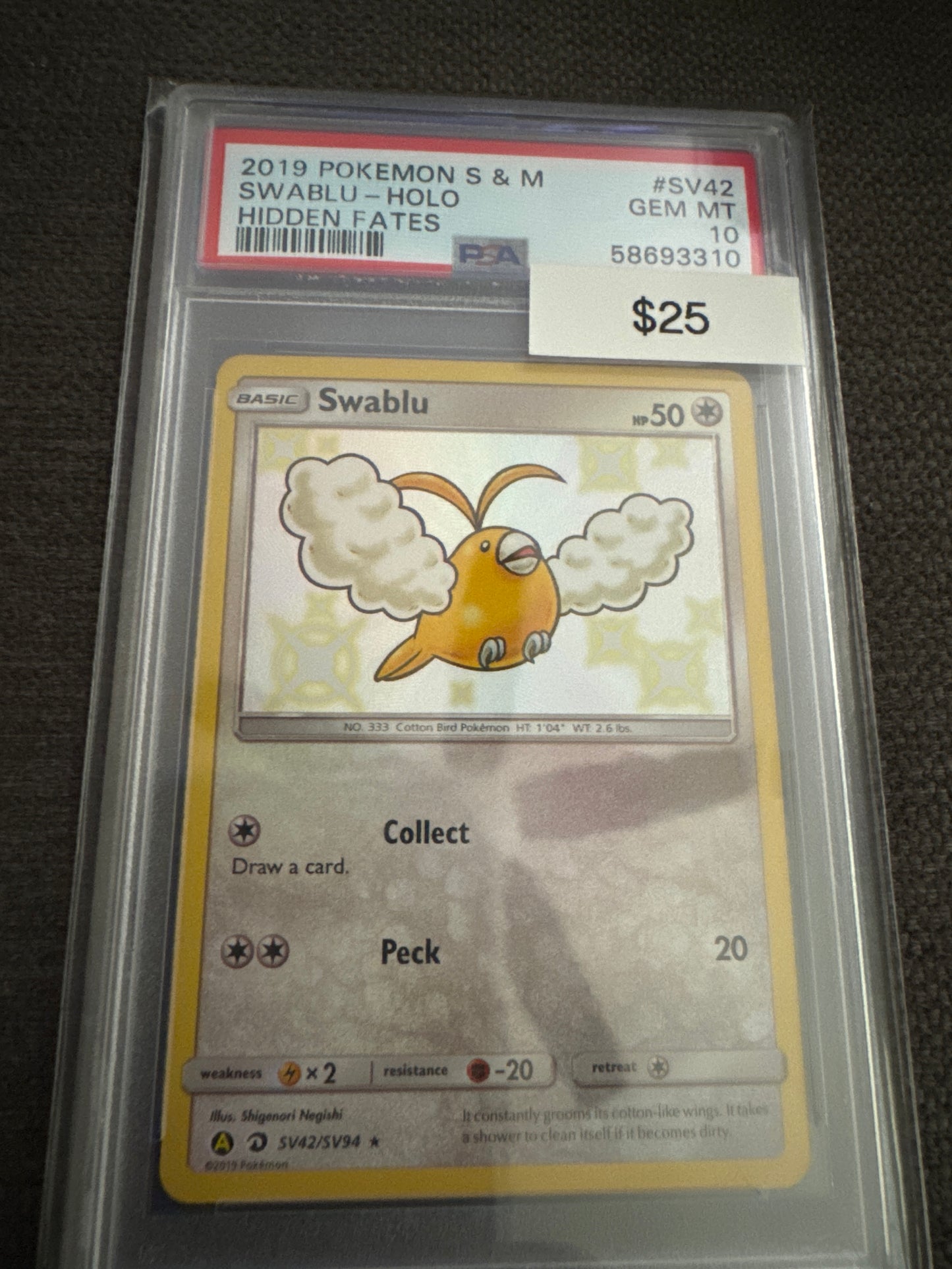 Pokemon Swablu SV42/SV94 PSA 10