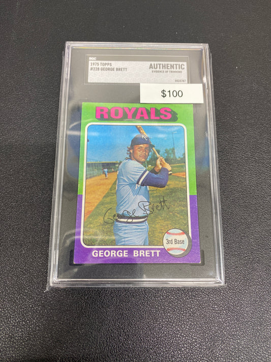 1975 MLB Topps George Brett SGC Authentic