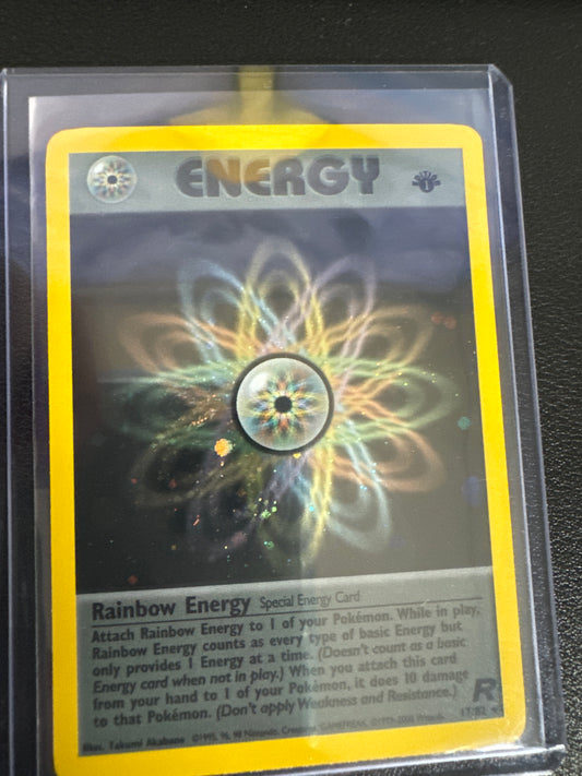 Pokémon Rainbow Energy Team Rocket 1st Edition Holo