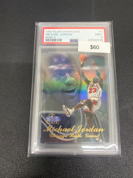 1997 NBA Flair Showcase Michael Jordan Row 3 PSA 9