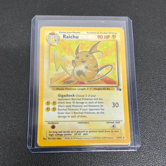 Pokémon Raichu Fossil Holo 14/62