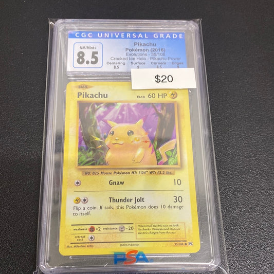 Pokémon Pikachu Cracked ice holo CGC 8.5