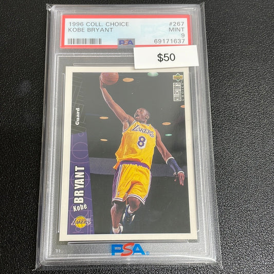 1996 NBA Kobe Bryant Upper Deck Collectors Choice Rookie PSA 9