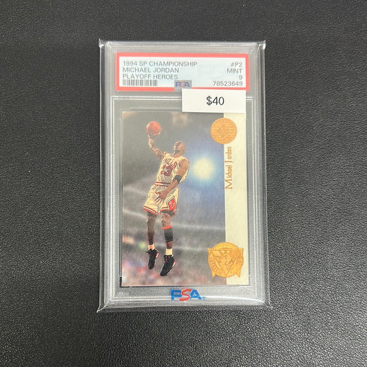 1994 SP Championship Michael Jordan Playoff Heroes #P2 PSA 9