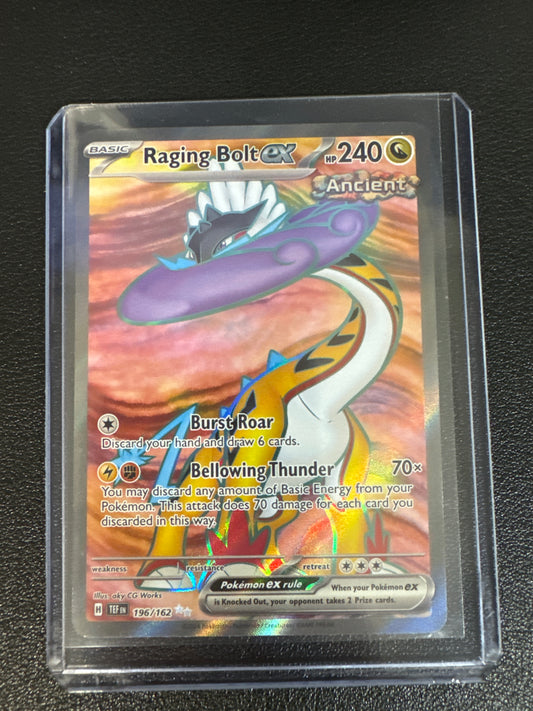 Pokemon Raging Bolt ex 196/162 temporal forces full art