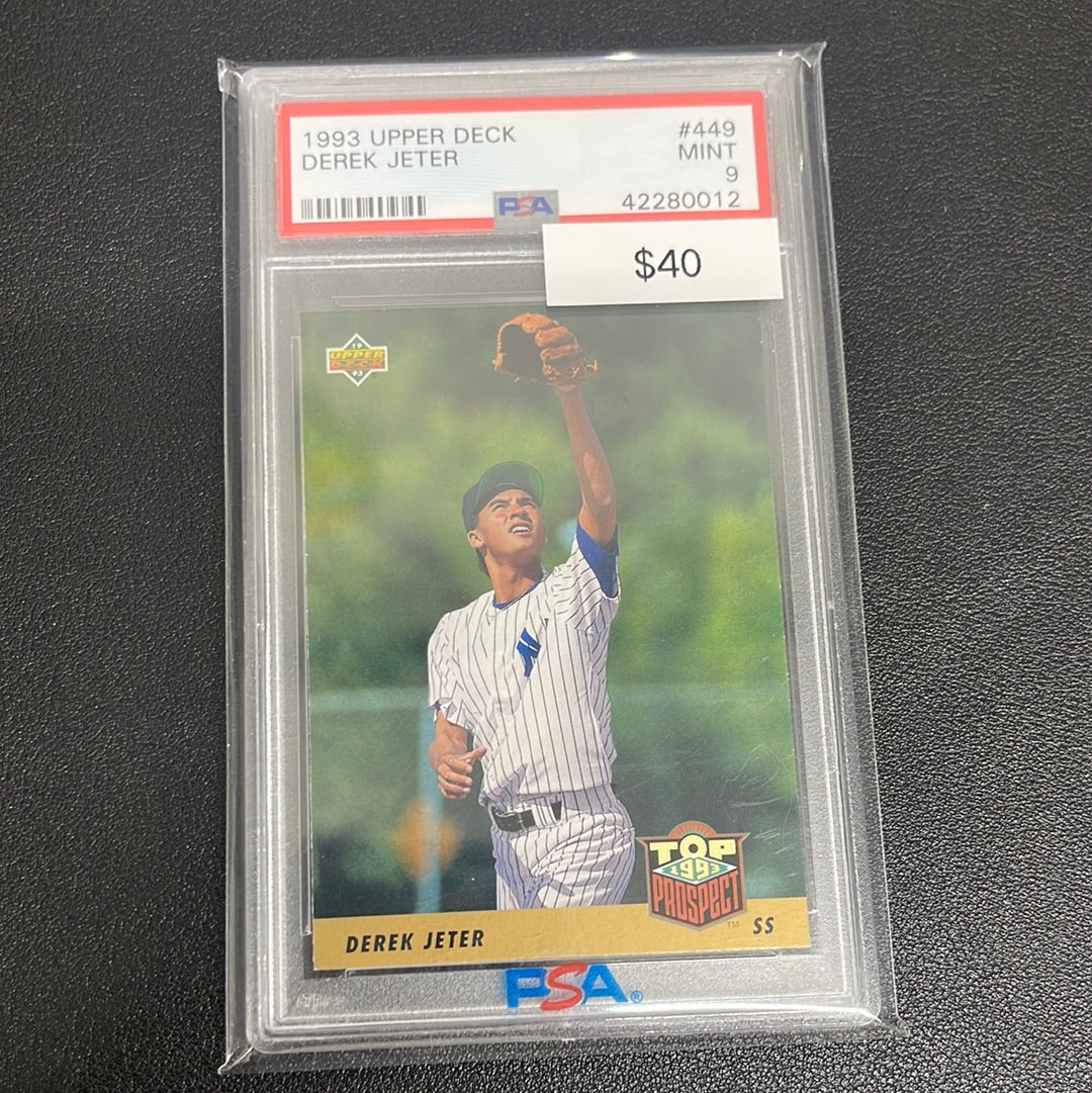 1993 MLB Upper Deck Derek Jeter Top Prospect PSA 9