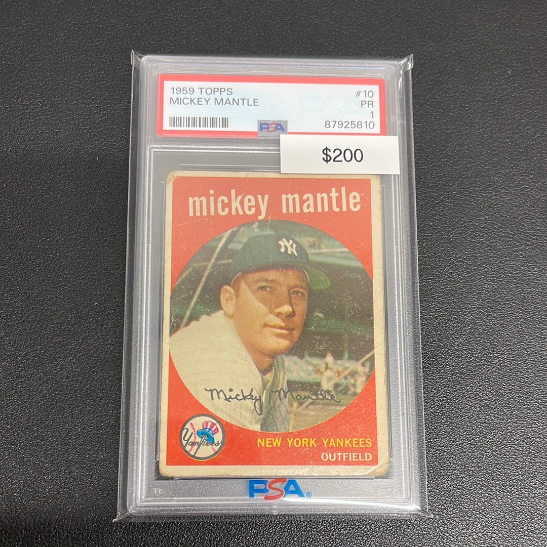 1959 MLB Topps Mickey Mantle PSA 1