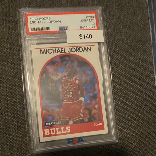 1989 NBA Hoops Michael Jordan PSA 10