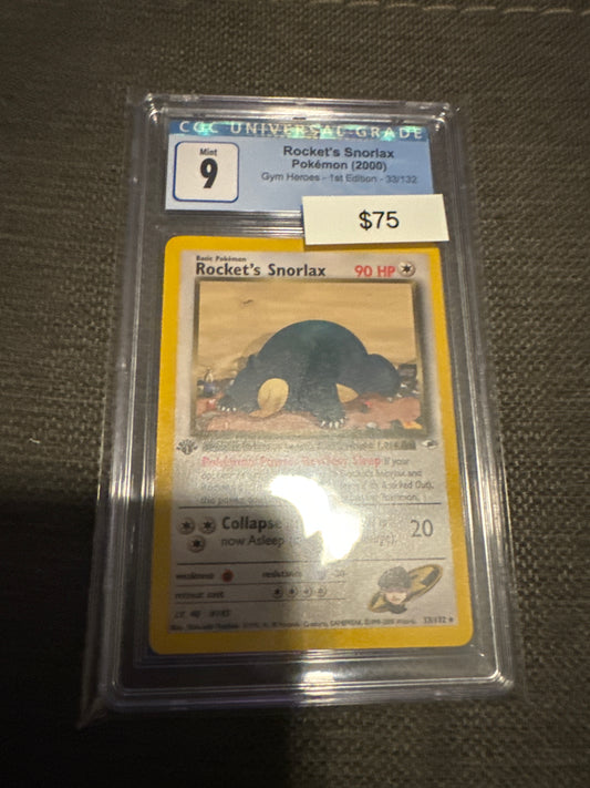 Pokemon Rocket’s Snorlax 1st edition CGC 9