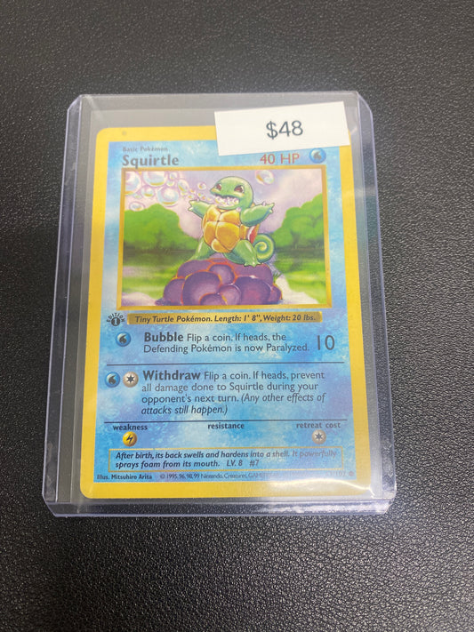 Pokémon Squirtle Base Set 1st Edition Shadowless 63/102