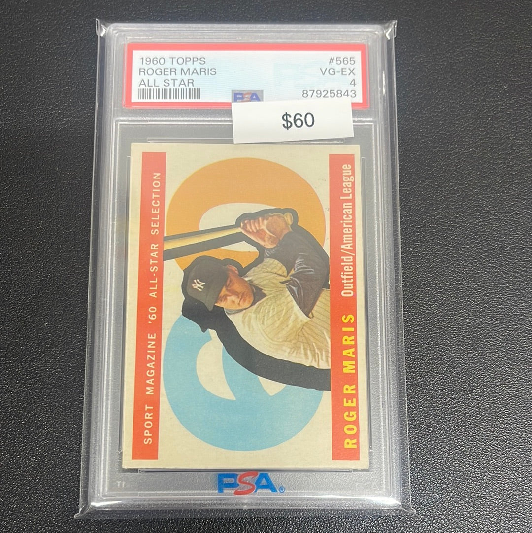 1960 MLB Topps Roger Maris All Star PSA 4