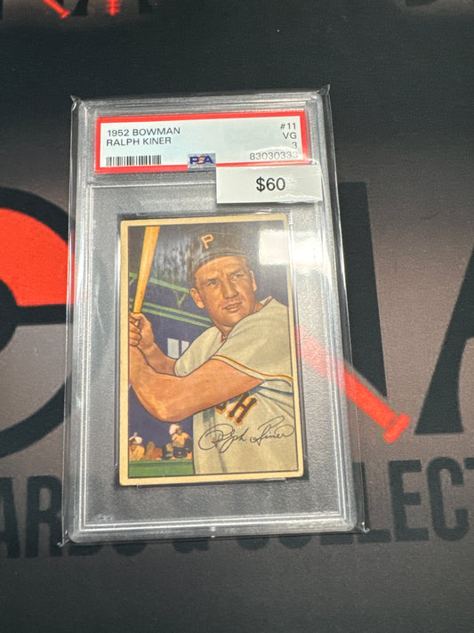 1952 Bowman Ralph Kiner PSA 3