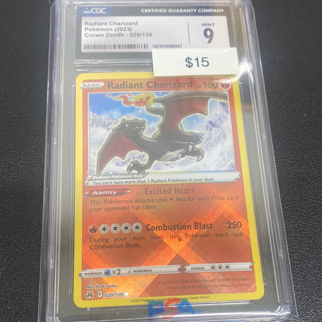 Pokémon Radiant Charizard 20/159 CGC 9