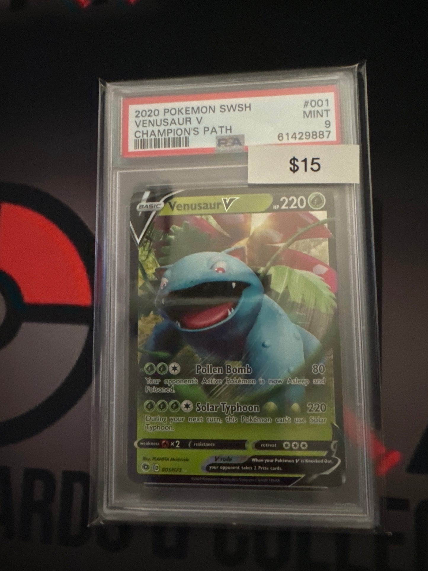 Pokemon Venusaur V 001/073 PSA 9