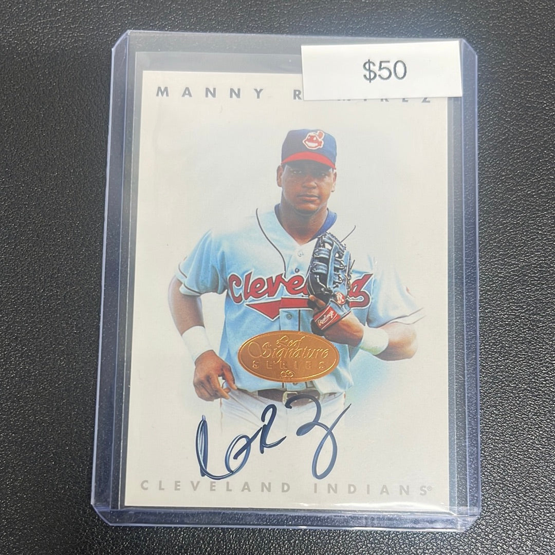 1996 MLB Leaf Signature Series Manny Ramirez Auto