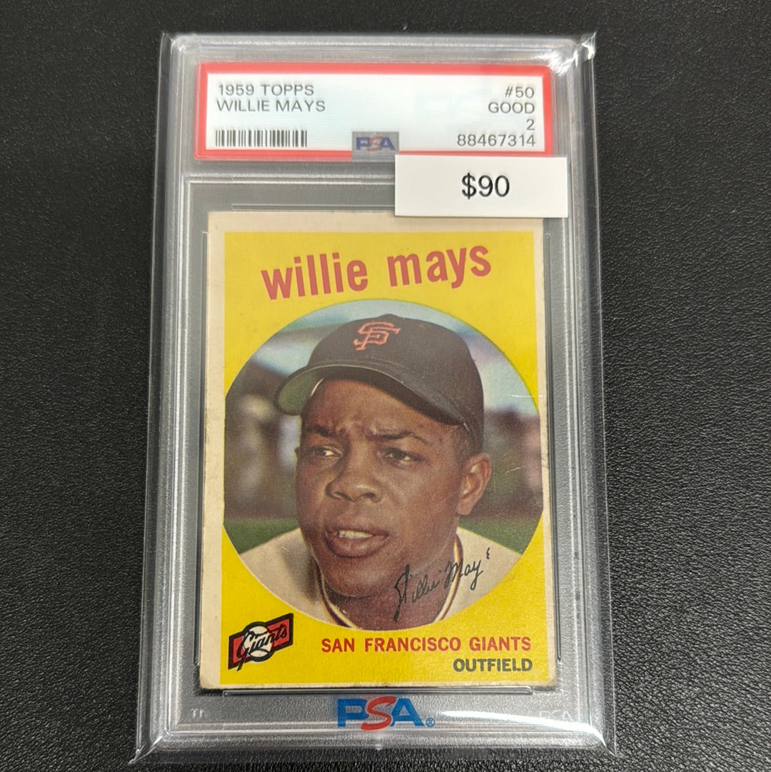 1959 MLB Topps Willie Mays PSA 2