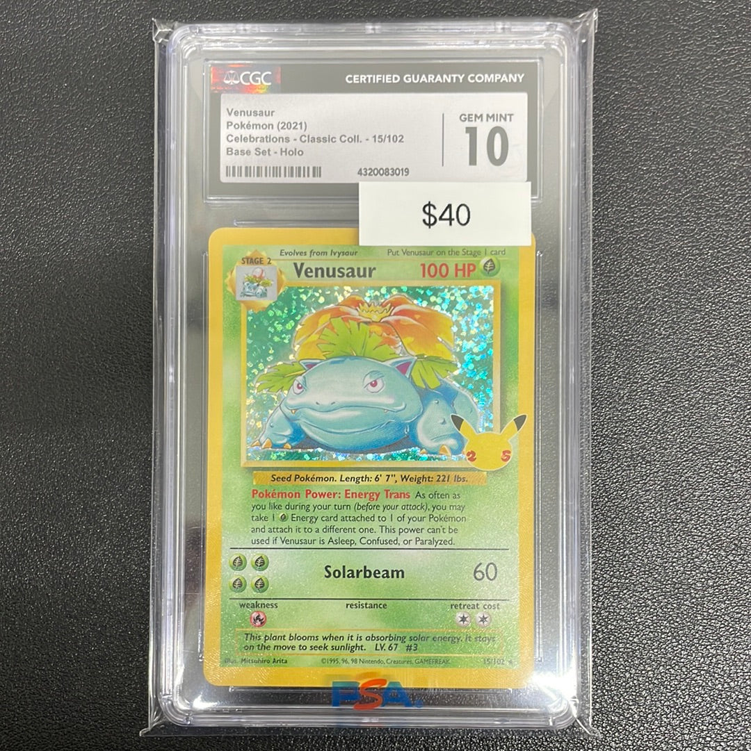 Pokémon Venusaur Classic Collection (Celebrations) 15/102 CGC 10