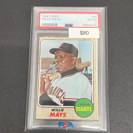 1968 MLB Willie Mays Topps PSA 4