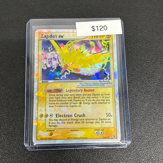 Pokémon Zapdos ex Holo Fire Red and Leaf Green 116/112