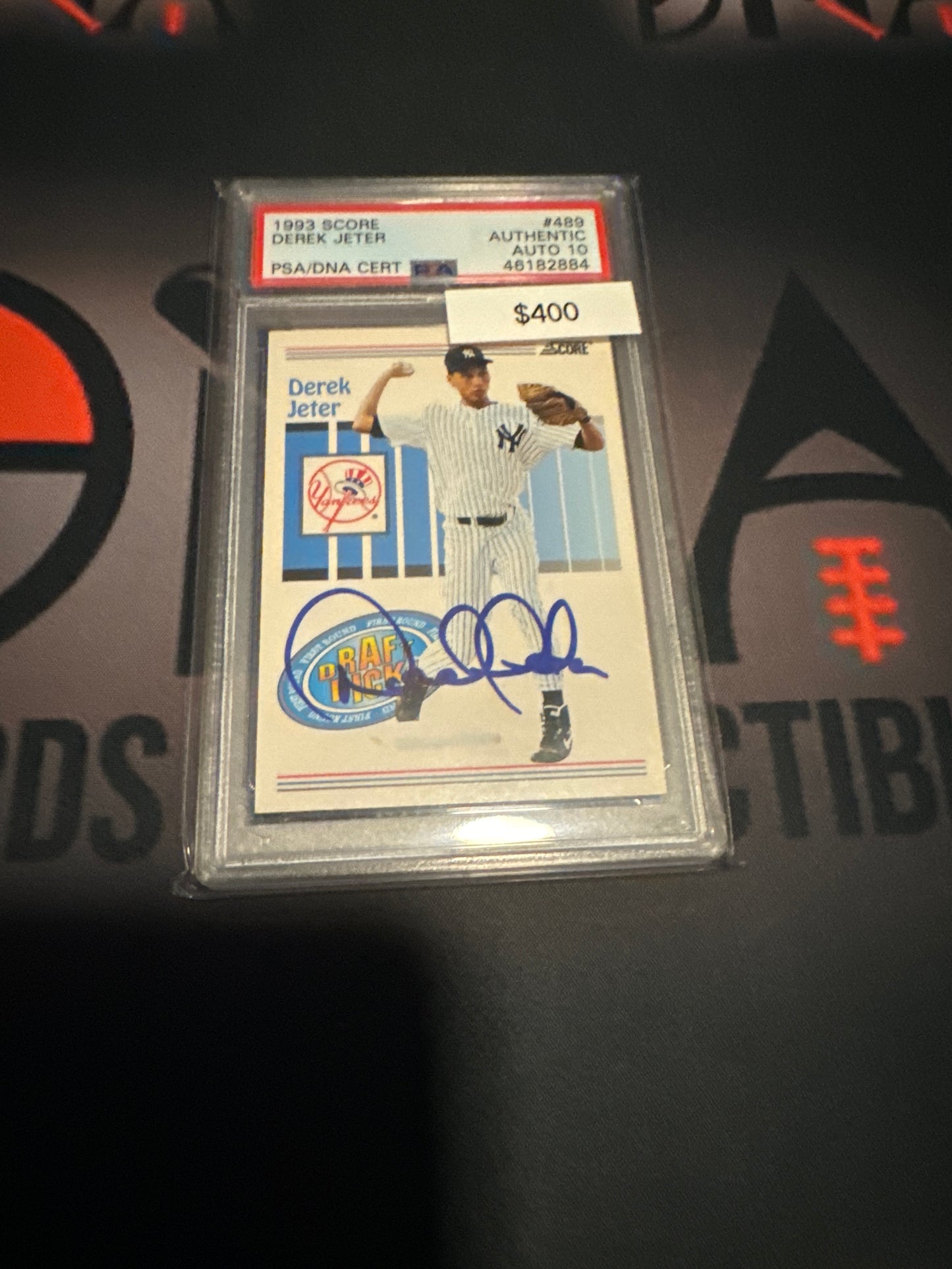 1993 Score Derek Jeter with auto PSA authenticated