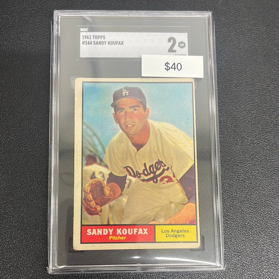 1961 MLB Topps Sandy Koufax SGC 2