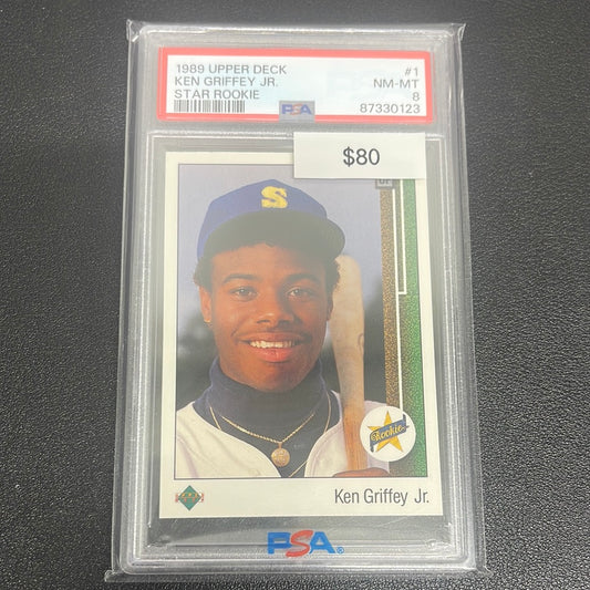 1989 MLB Upper Deck Ken Griffey Jr. Star Rookie PSA 8