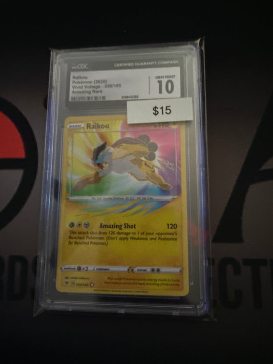 Pokemon Raikou 050/185 Vivid Voltage CGC 10