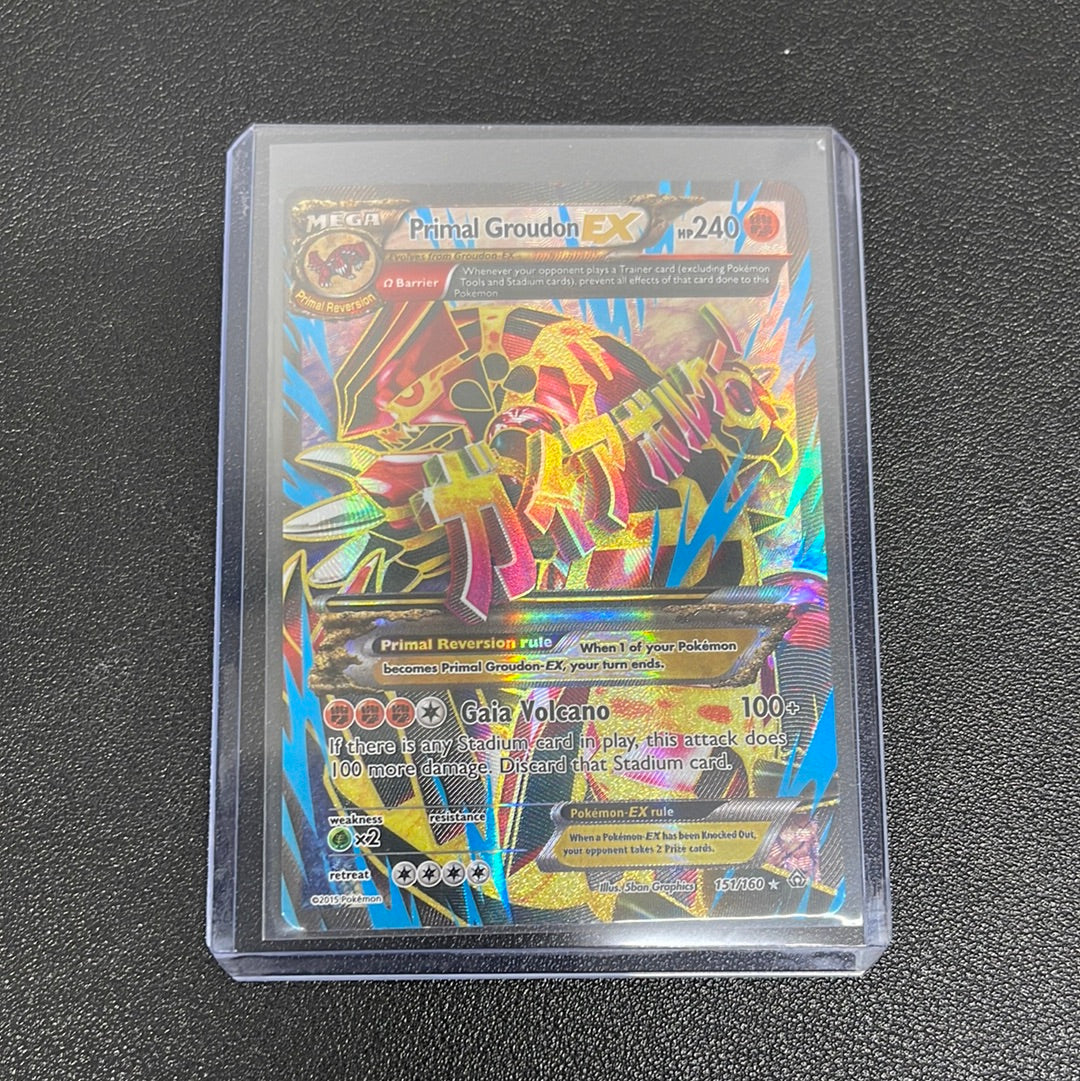 Pokémon Primal Groudon EX Omega Primal Clash Full Art 151/160 LP