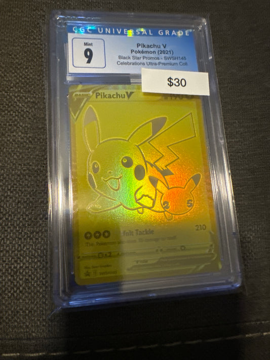 Pokemon Pikachu V SWSH145 CGC 9