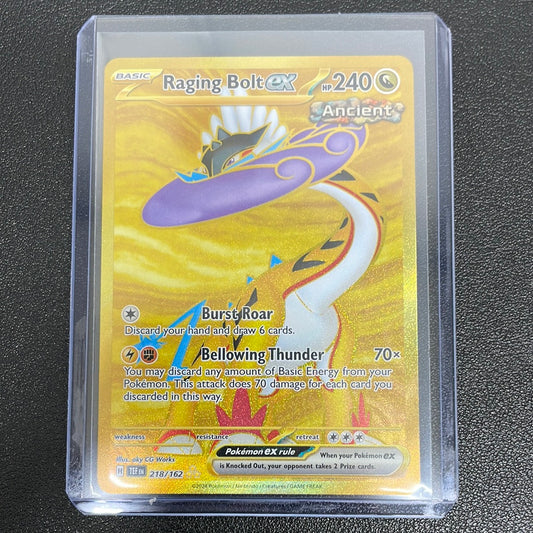 Pokémon Raging Bolt ex Hyper Rare (Temporal Forces) 218/162