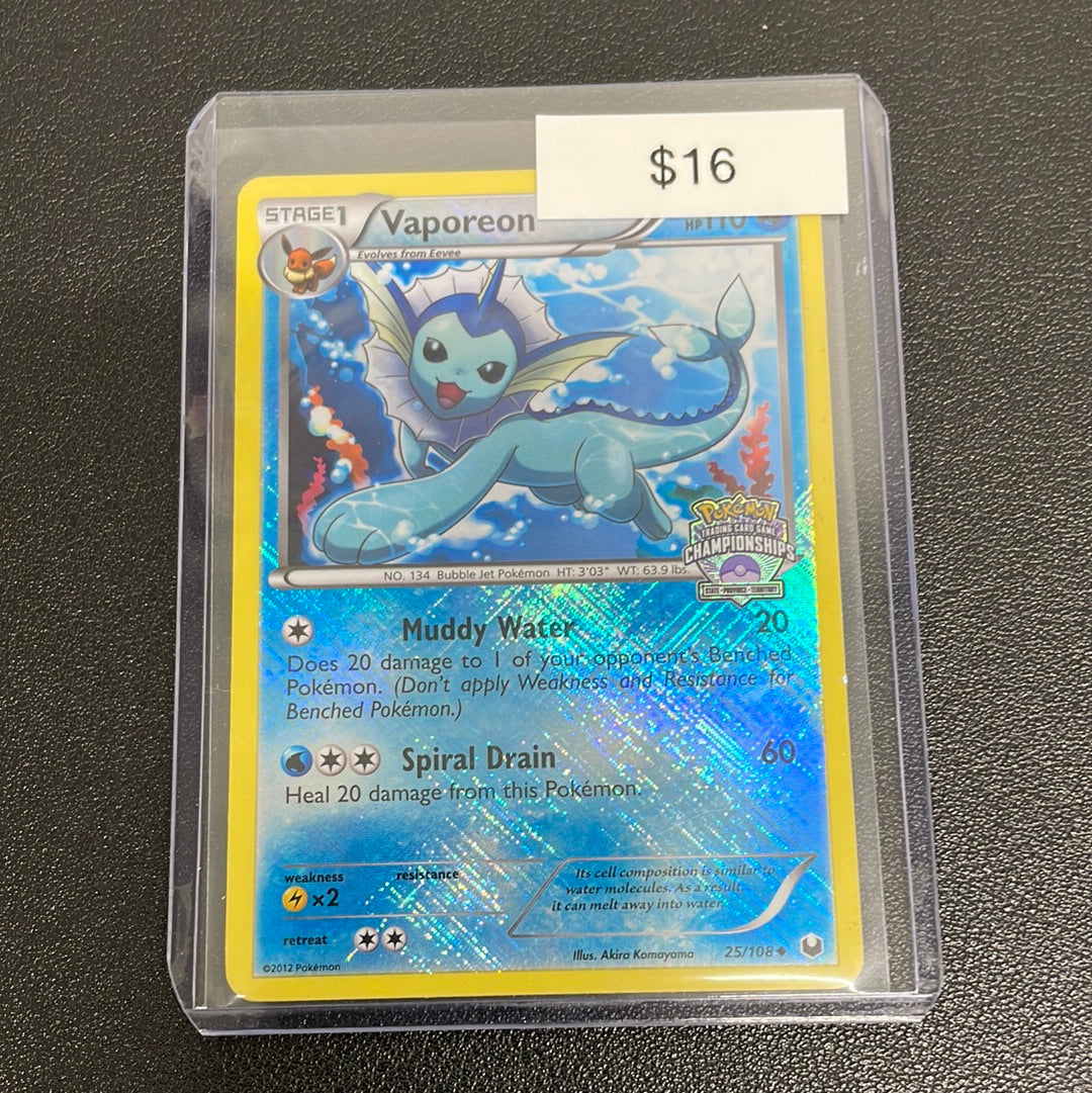 Pokémon Vaporeon Promo State Championships 25/108