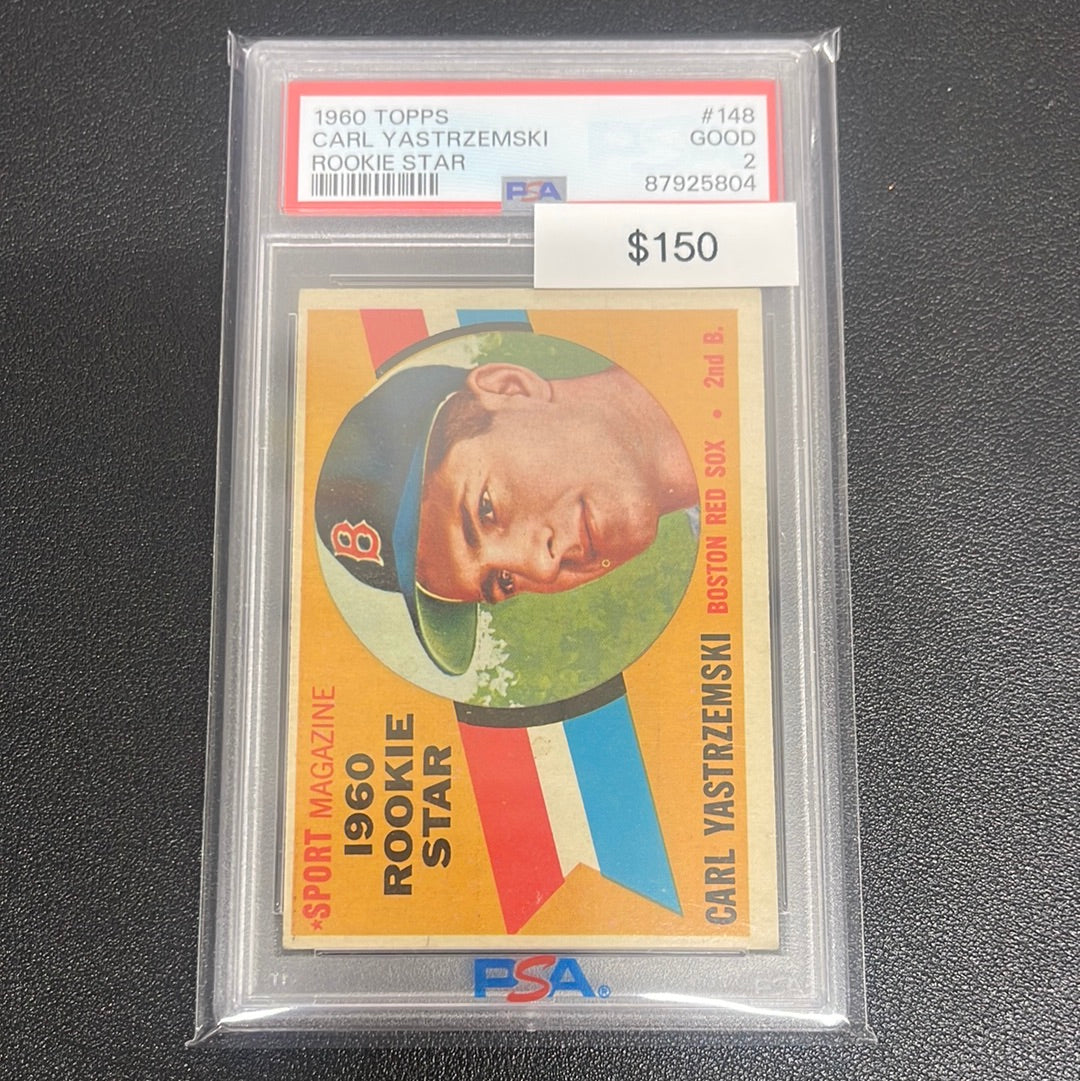 1960 MLB Topps Carl Yastrzemski Rookie Star PSA 2