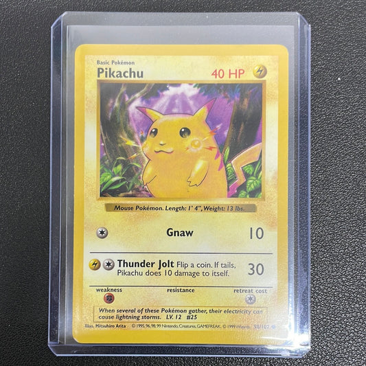 Pokémon Shadowless Pikachu (Base Set) 58/102