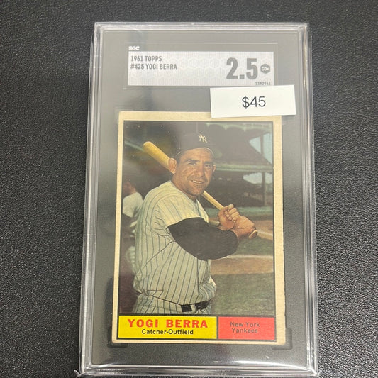 1961 MLB Topps Yogi Berra SGC 2.5