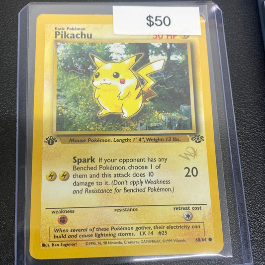 Pokémon Pikachu 1st Edition “W” Stamped 60/64