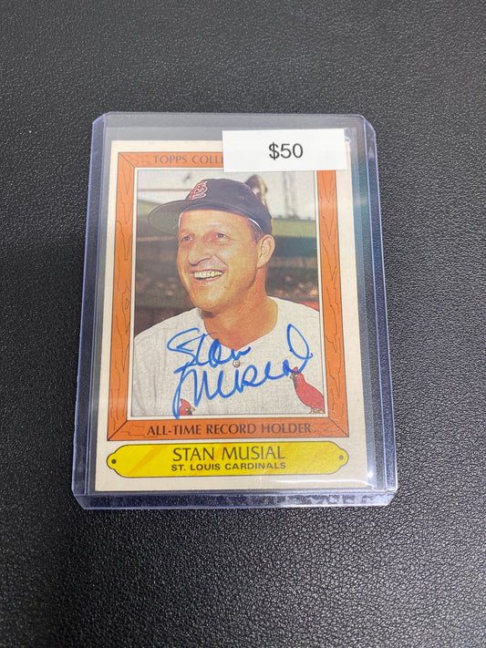 1985 MLB Topps Collection Series Stan Musial Auto