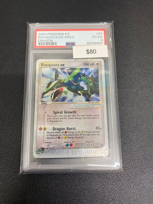 Pokémon Rayquaza EX Dragon Holo 97/97 PSA 4