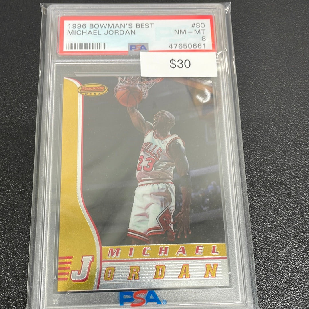 1996 Bowman’s Best Michael Jordan PSA 8